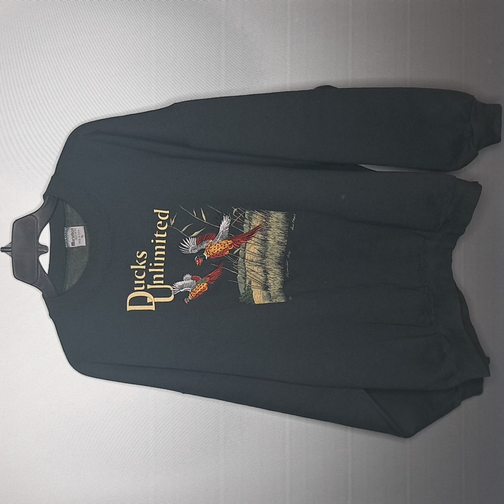 Vtg Ducks Unlimited Marathon Crew Neck Sweatshirt Green